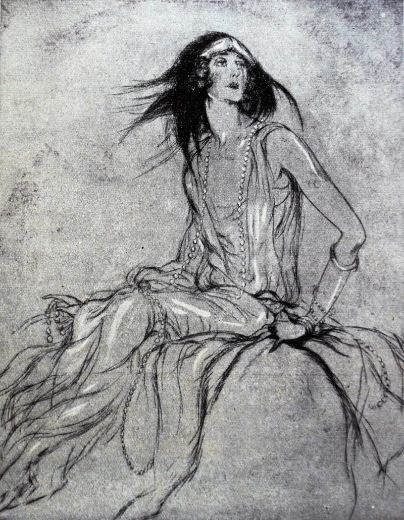Aleksander Rzewuski. Portret Lady Cyntjji Mosley. Il. wg Świat 1924, nr 44