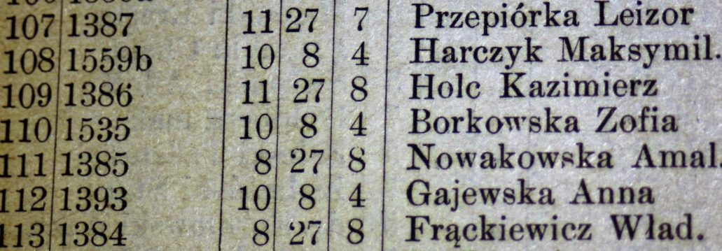 Fragment taryfy posesji w Warszawie dołączonej do Kalendarza informacyjno-encyklopedycznego na Pogotowie Ratunkowe, 1904